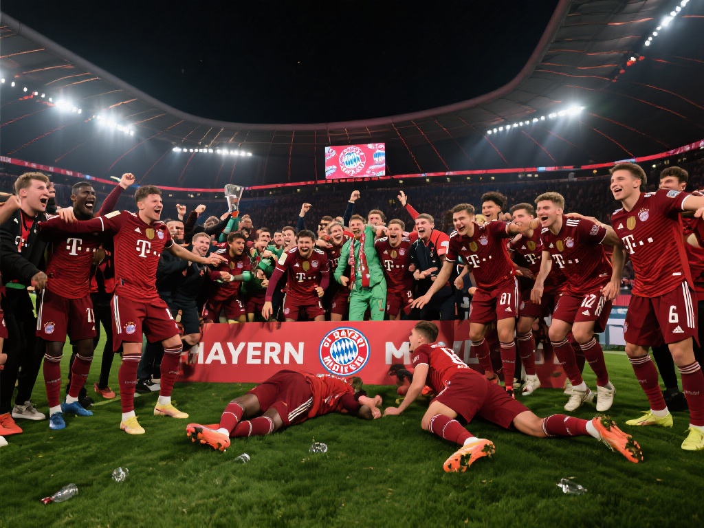 拜仁昨晚庆祝趣事:仅4人开场,弗赖堡进球引骚动 在德国足球的殿堂中,拜仁慕尼黑一向以其霸